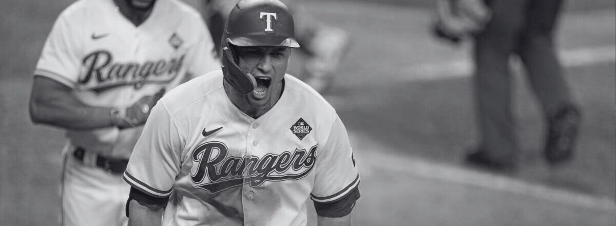 Corey Seager celebrating after hitting a HR in game 1