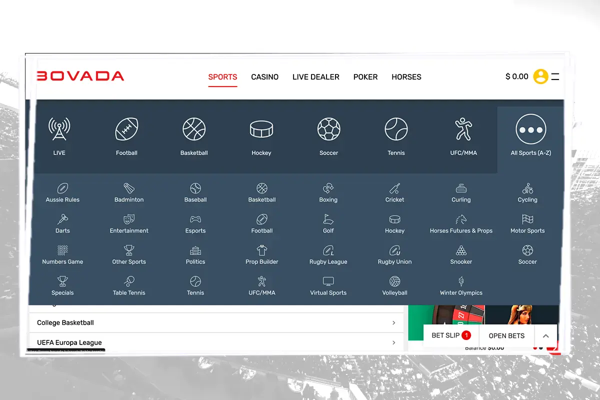 Bovada-Sports-Available-to-bet-on-interface
