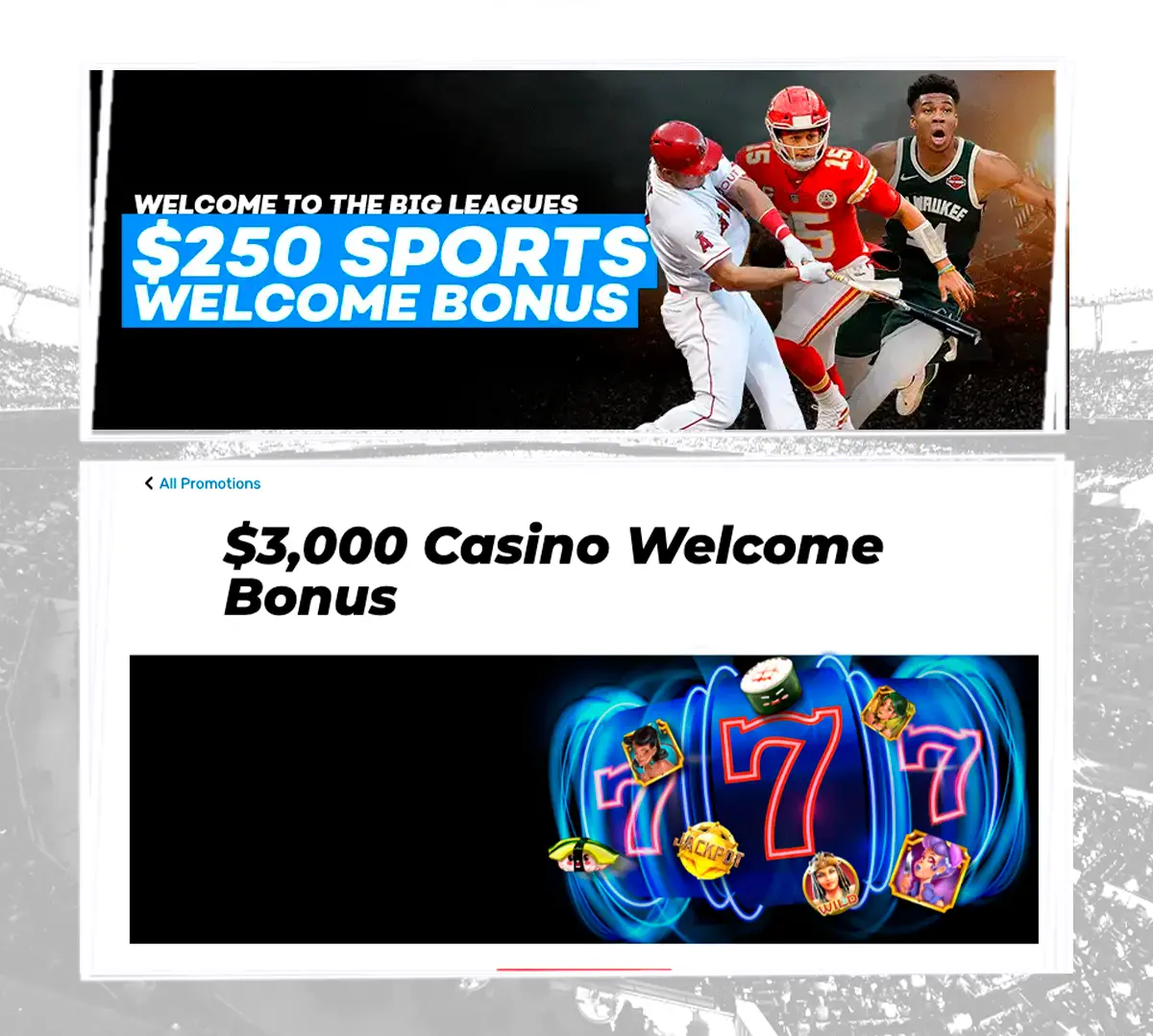 Bovada-interface-showing-the-welcome-bonuses-available-in-Sports-and-Casino