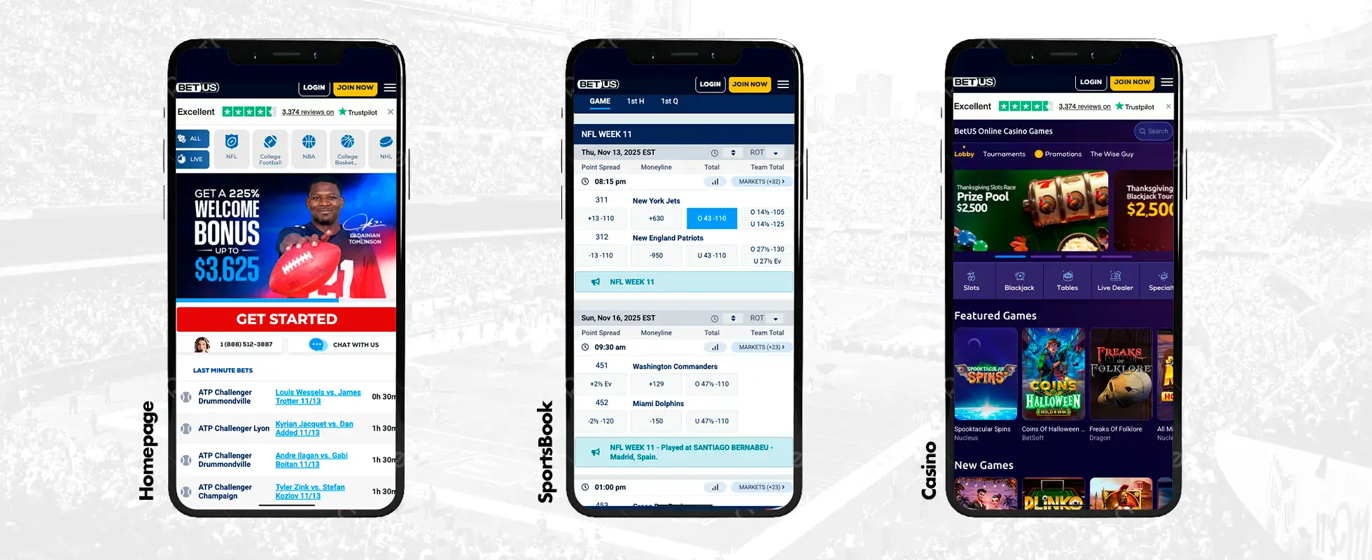 example of Michigan mobile betting interface on BetUs