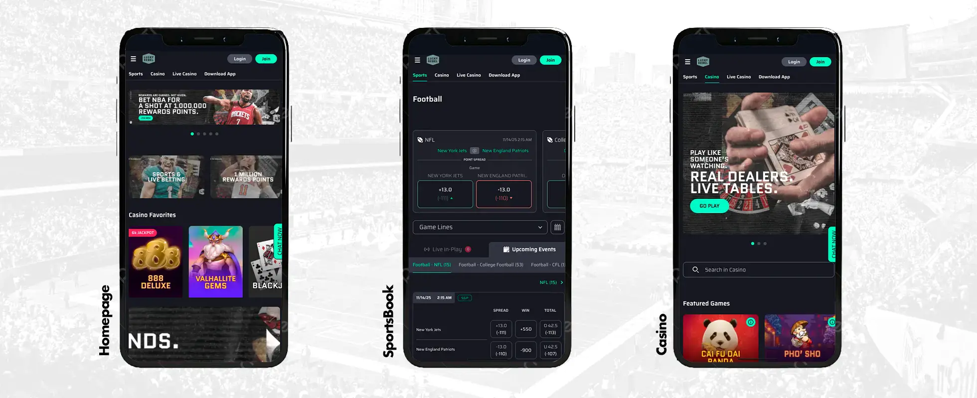 example of Michigan mobile betting interface on Lucky Rebel