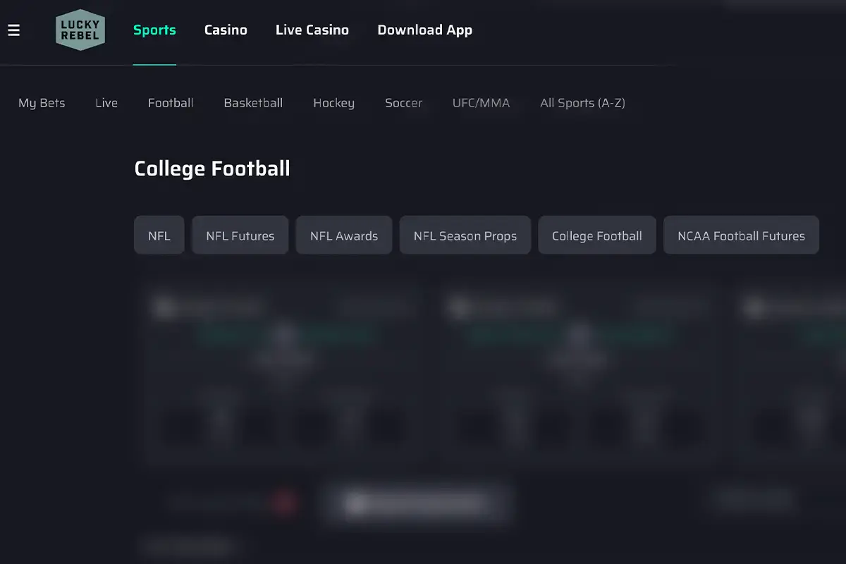 Lucky Rebel best sports covered in the sportsbook