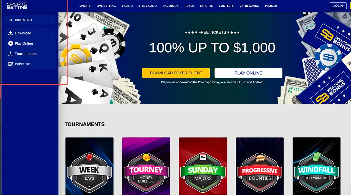 Sportsbetting.Ag-Live-poker-interface