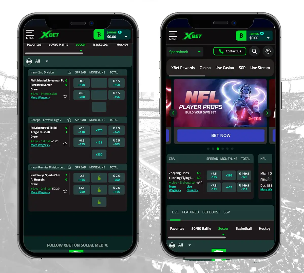 Xbet mobile betting interface