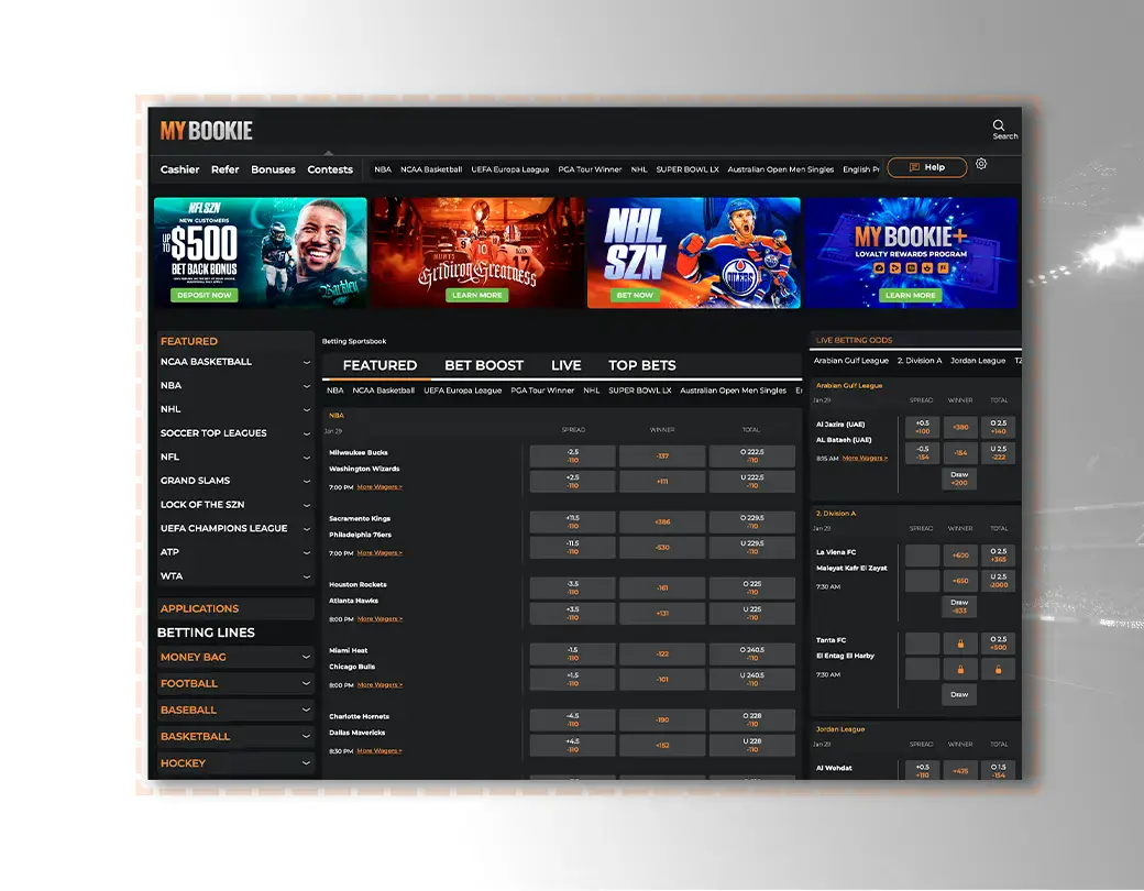 MyBookie Website Preview