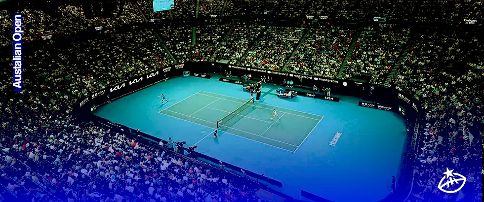 Aerial-view-of-a-packed-tennis-stadium-with-a-blue-hard-court-in-Australian-Tennis-Open