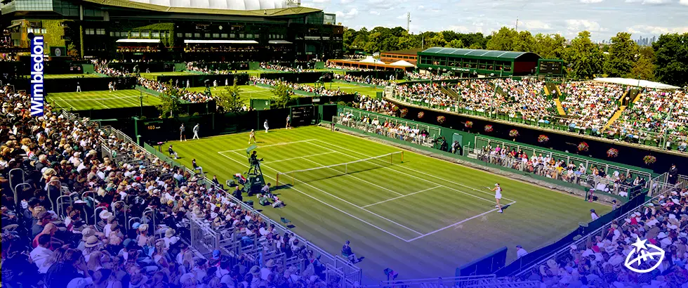 Wimbledon-Grass-tennis-court-surrounded-by-a-large-crowd-at-a-major-tournament